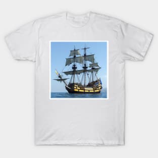 Warship on Calm Seas T-Shirt